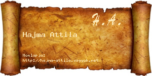 Hajma Attila névjegykártya