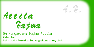 attila hajma business card